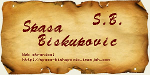 Spasa Biskupović vizit kartica